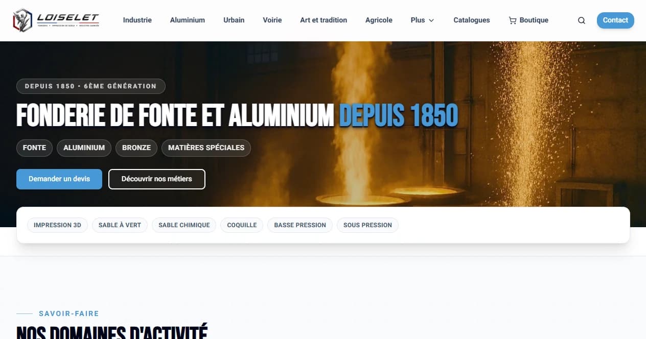 Capture d’écran de Loiselet.com